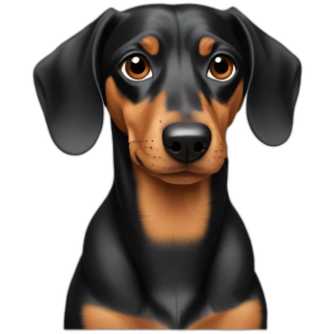 Dog head reality dachshund sideways emoji
