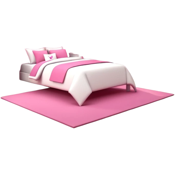 3D rendering realistic still life ultra detailed, HD, 5000x5000 pixels, girls bedroom in girly color scheme emoji