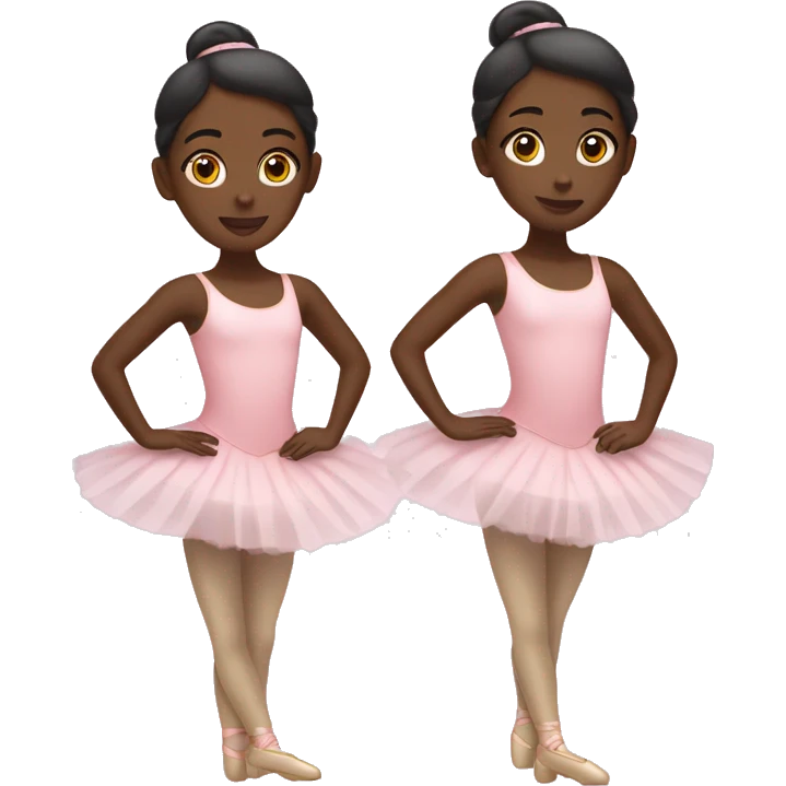 Black girl ballerina in second positions  emoji
