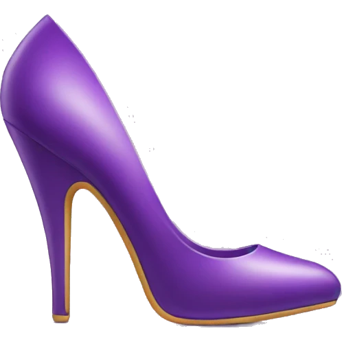 high heel purple  emoji
