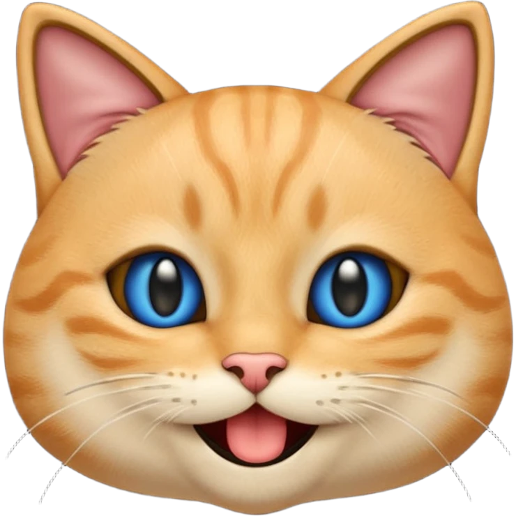 Un emoji de una cara de gato negro riendo a carcajadas, con lágrimas azules brotando de sus ojos cerrados y una boca abierta y sonriente, en el estilo de diseño de emoji clásico. emoji
