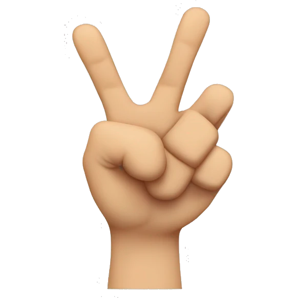 Hand with scizzor motion with thumb up emoji