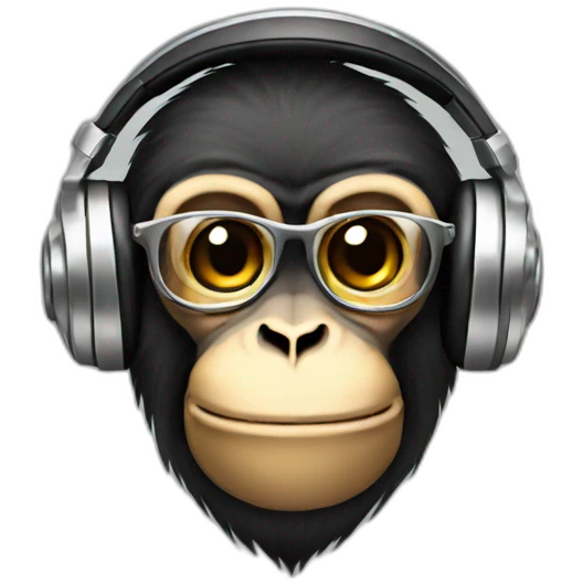 Dj monkey emoji