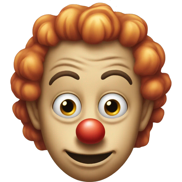 Clown rolling eyes with his hand on his face aggravated emoji