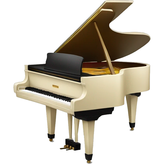 Cream grand piano  emoji