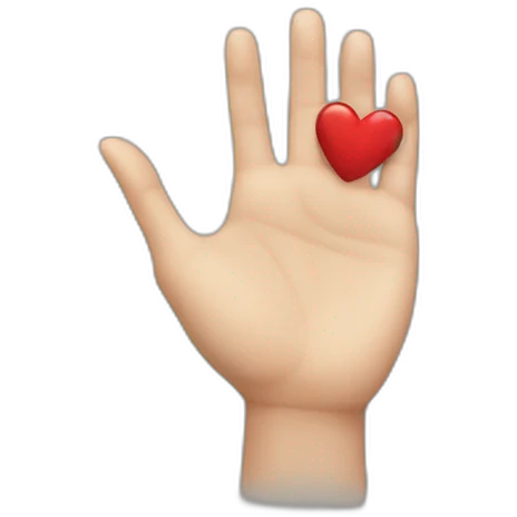 Hand heart emoji