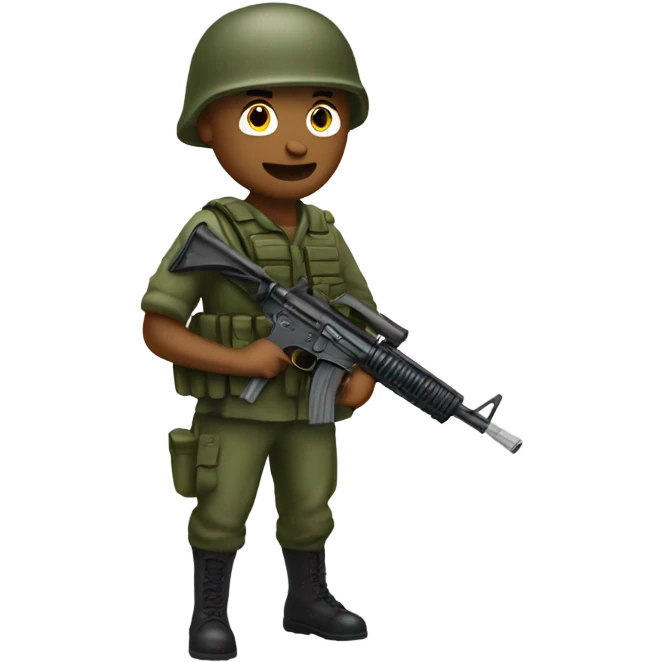 Soldier with m16 emoji