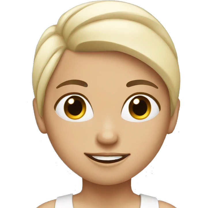 White fitness girl emoji