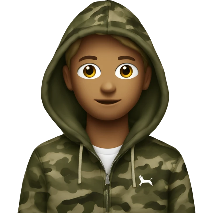 abercrombie & fitch camouflage hoodie emoji