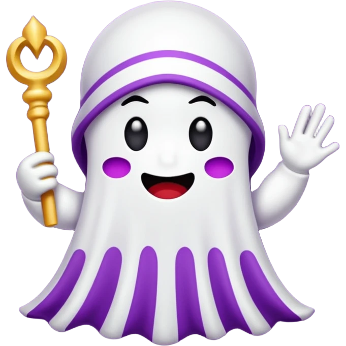 pirulito fantasma roxo e branco emoji