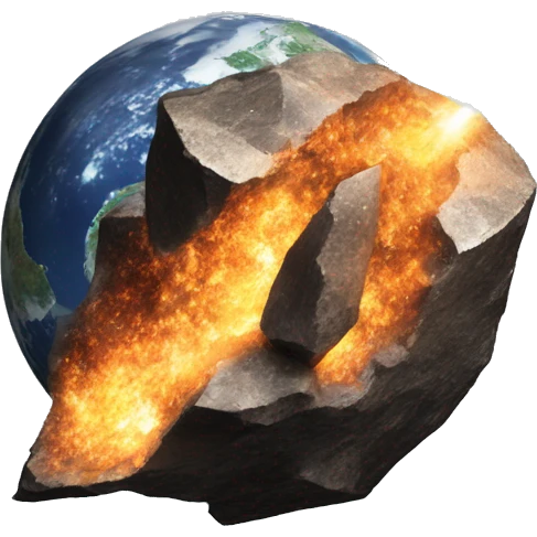 meteorite collides with the earth emoji