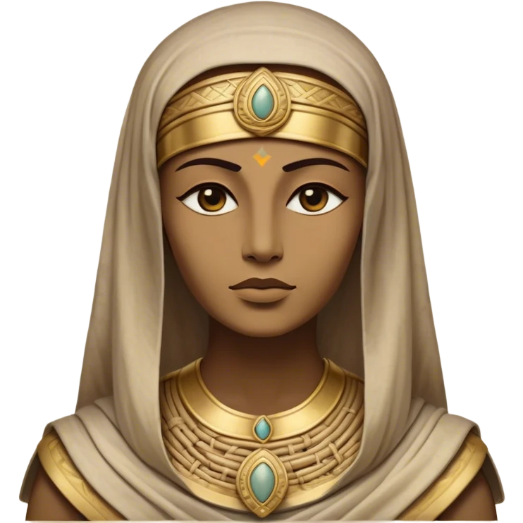 Cinematic Noble Mummy Portrait Emoji, Regal and timeless, with a meticulously wrapped, ancient form in muted earth tones accented by faded gold, exuding an air of forgotten majesty and solemn duty, simplified yet elegant with intricate bandage details, highly detailed and softly glowing, evoking the dignified mystery of an eternal sentinel guarding long-lost secrets! emoji