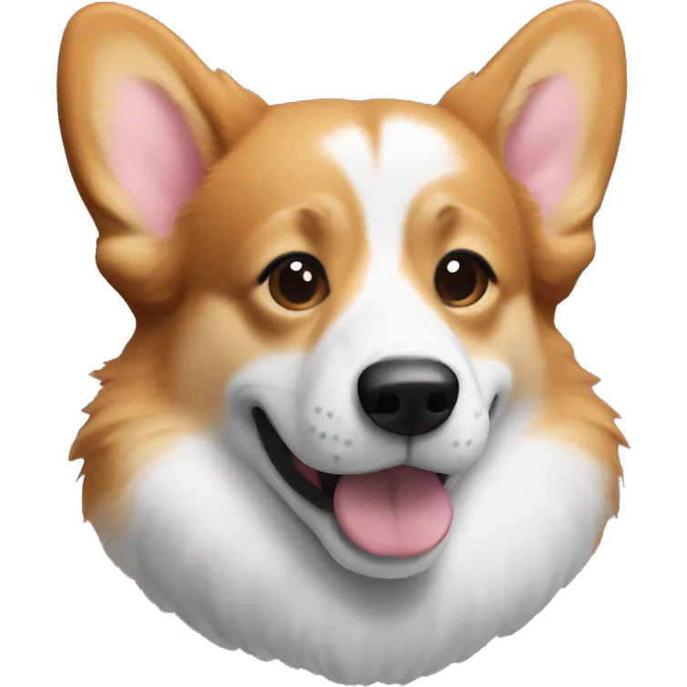 Create an emoji of my corgi Asi the redhead with white paws and a vortnik zone emoji