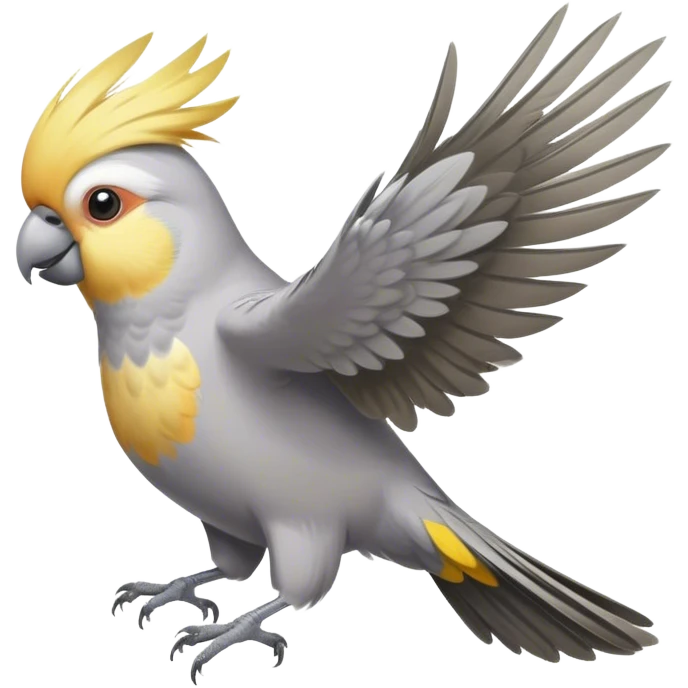 cockatiel flying emoji