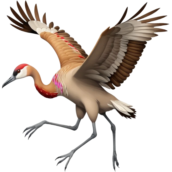Sandhill crane bird flying emoji