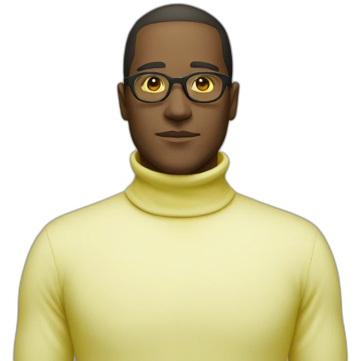 turtleneck glasses yellow man emoji