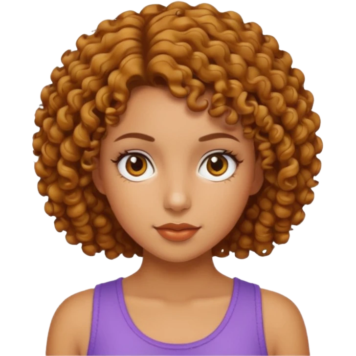 hot short curly hair girl emoji
