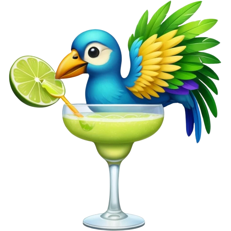 bird having margarita emoji