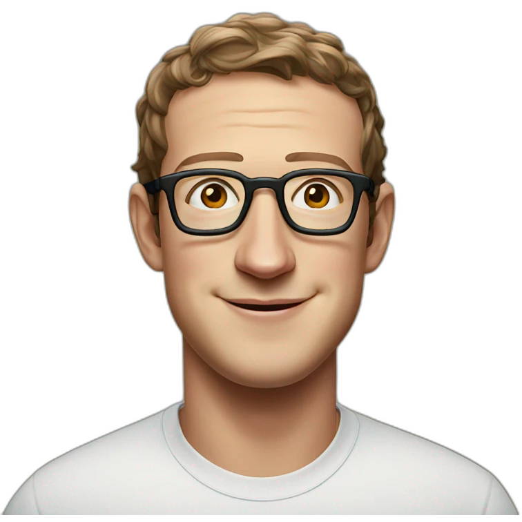 Mark Zuckerberg with spectacles emoji