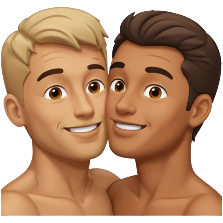 kisses man to man emoji