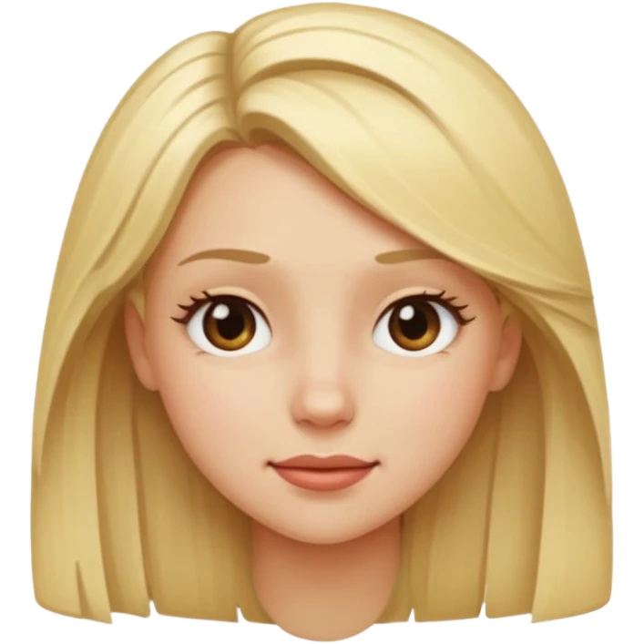 Blonde girl squinting to the side emoji