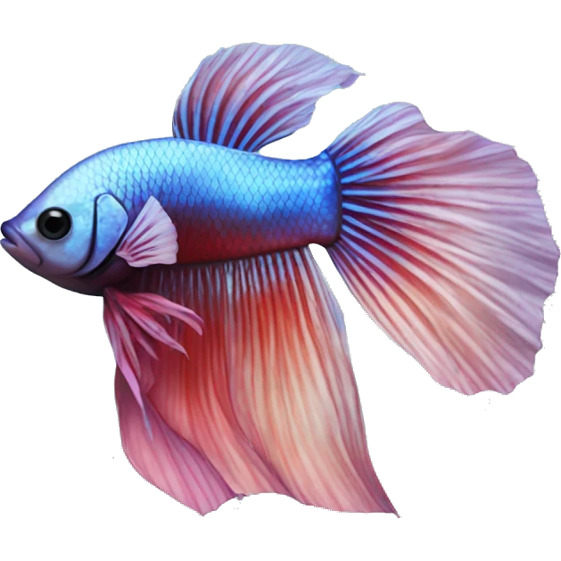 Over halfmoon Betta fish emoji