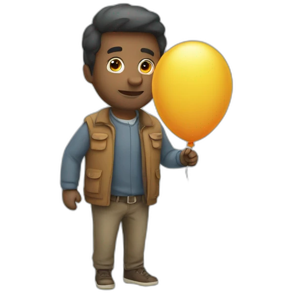 man with baloon emoji