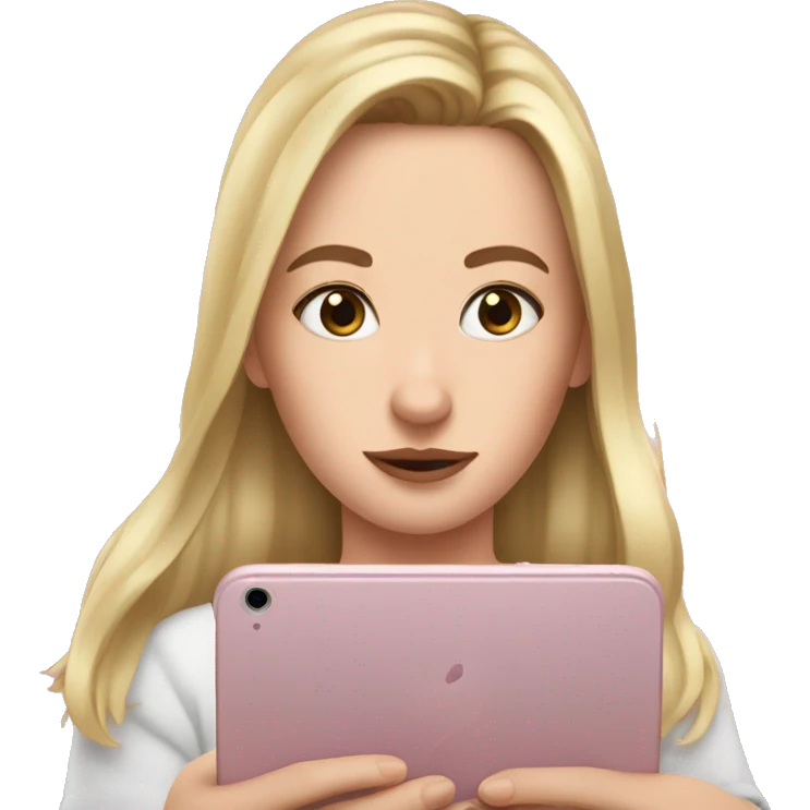 Lazy white girl scrolling on TikTok  emoji