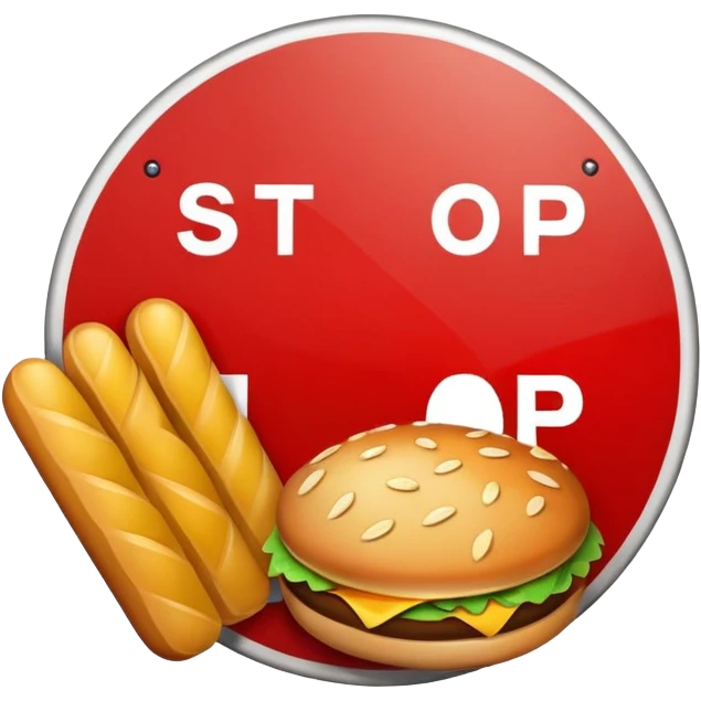 Створи емодзі про заборону про їжу emoji
