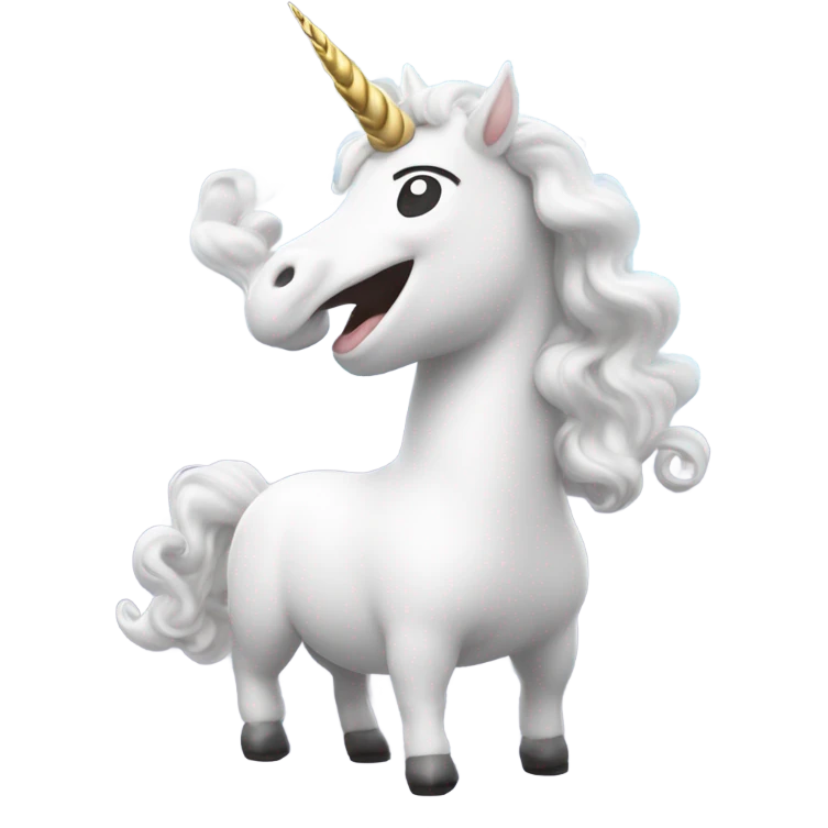Unicorn smoking emoji