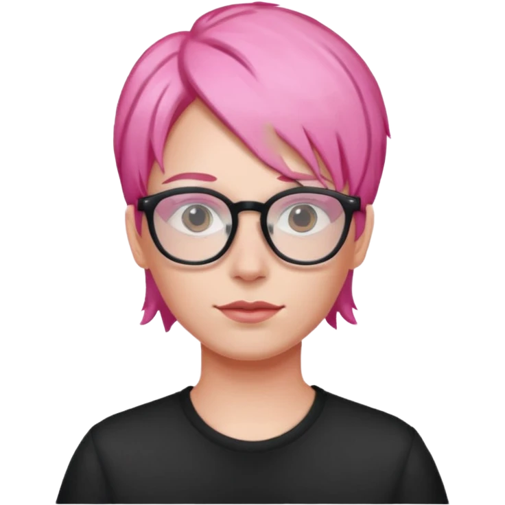 glassess wearing fish with pinkhair emoji