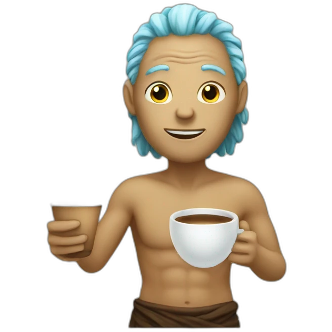 talkative water spirit with a coffee emoji