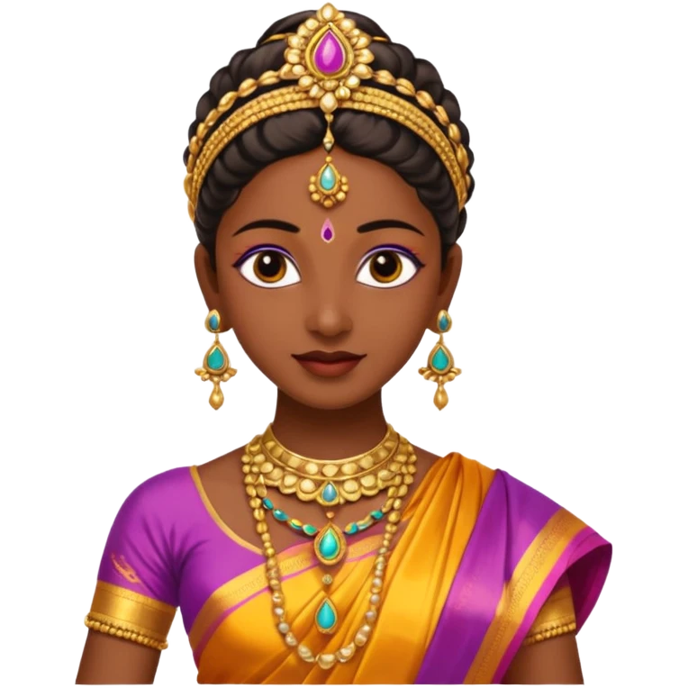 realistic bharathanatyam dancer emoji