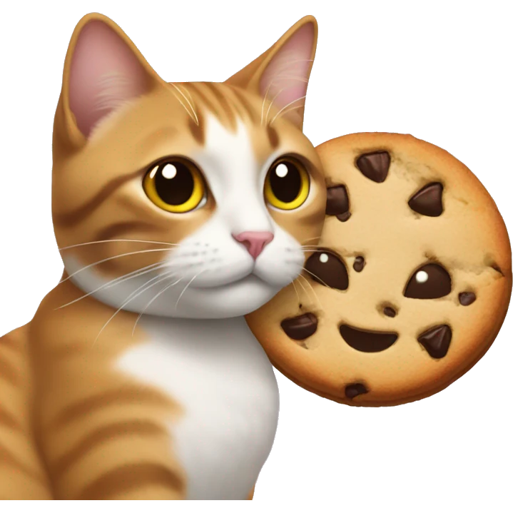 cat and cookie  emoji
