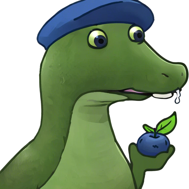 “A goose biting a blueberry.” emoji