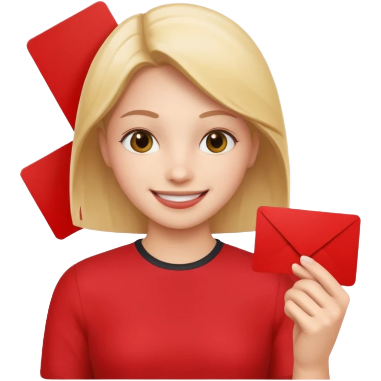 Eloji smile  avec un carton rouge dans la main  emoji