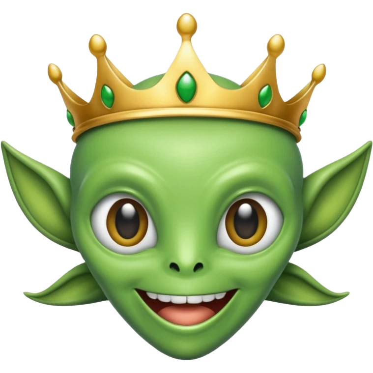 Alien con corona de rey emoji