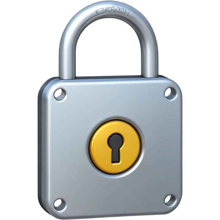 cybersecurity padlock with circuit lines emoji emoji