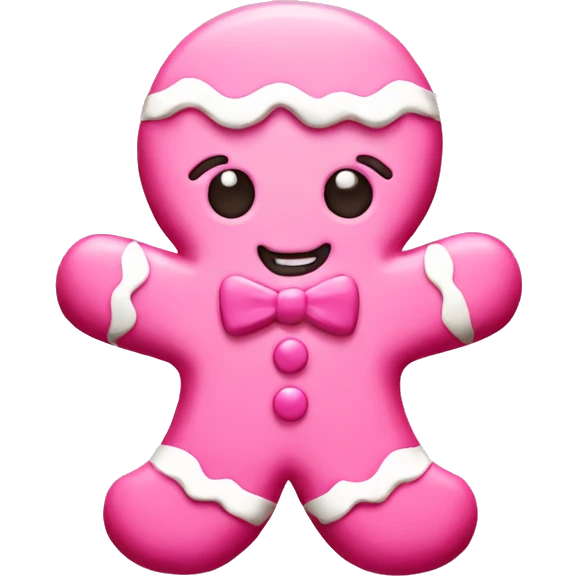 Pink gingerbread  emoji