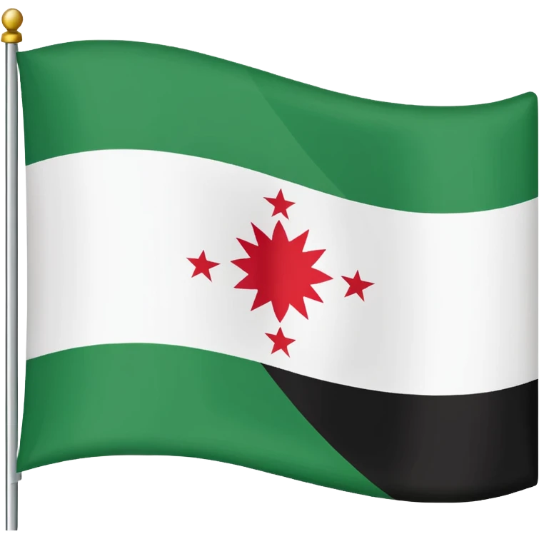 Just do a simple flag I want to put in my bio. Have u seen the panjshir flag do that it’s not in the emojis but make it exactly like the picture don’t add anything else. something on the middle search it up and make it in a shape of flag like the emojis no it’s goes like green on  emoji