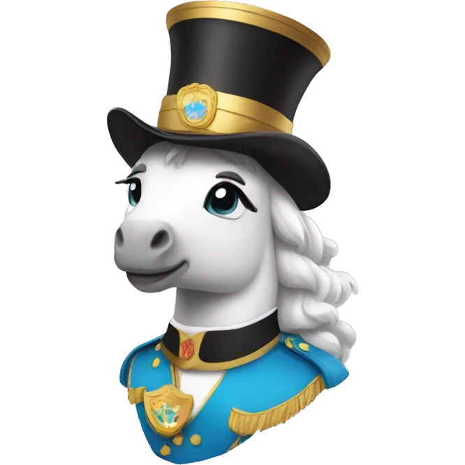 Un unicornio presidente emoji