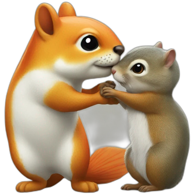 fish kiss squirrel emoji