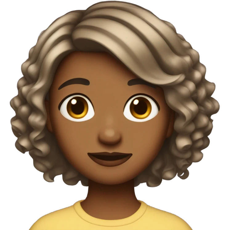 Girl with layer cut cute clips emoji