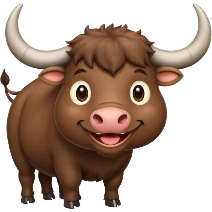 A funny water buffalo emoji