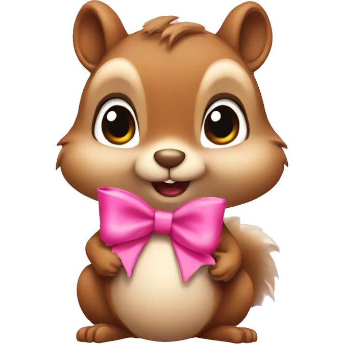 squirrel with a pink bow emoji