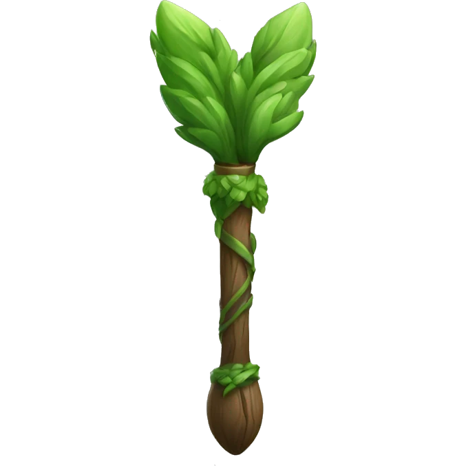 druid staff with green top emoji