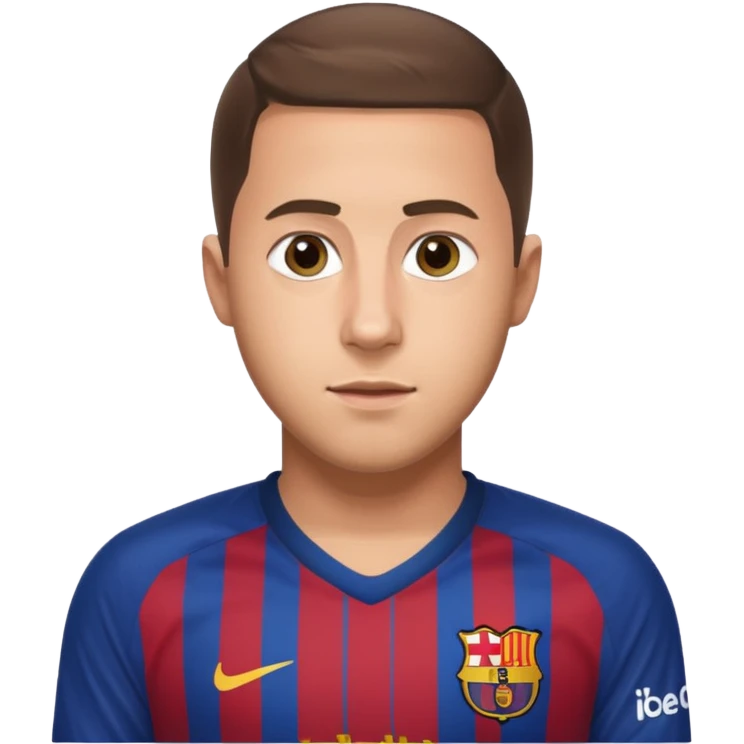 Crea a Eden Hazard con la camiseta del Barcelona emoji