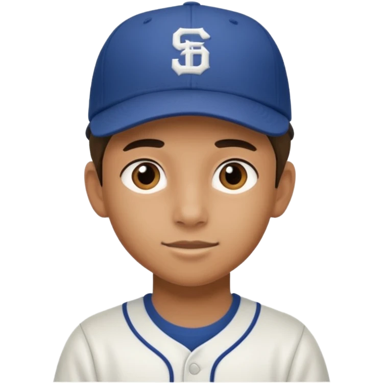 teenage boy with a baseball hat on emoji