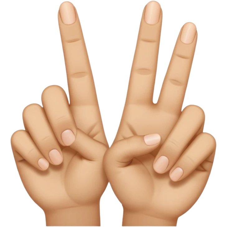 Mindle finger facing the while the others are half closed emoji