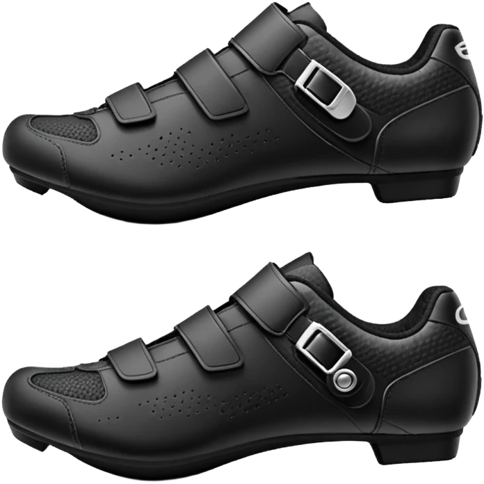 make an emoji of an indoor cycling shoes, both of them needs to be black emoji